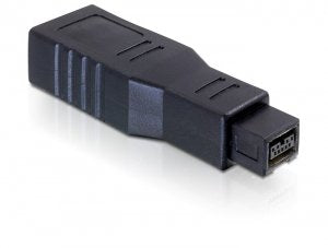 Delock Adapter Firewire FW800 9PIN - FW400 6PIN M/H Black