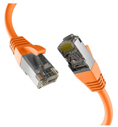 Efb CAT.8.1 Orange 0,25M RJ45 Network Cable S FTP Pimf