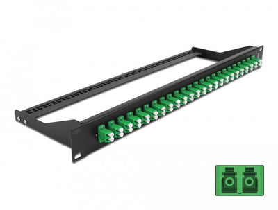 Delock 19 Lwl Patchpanel 24 Port Lc Duplex Green — image 1