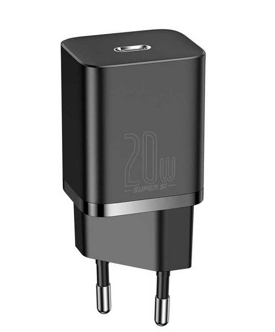Baseus Wall Charger Fast Charger 20W Black CCSUP-B01