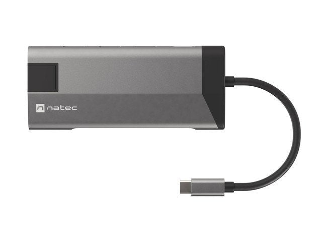 Natec Multiport Fowler Plus Usb-c-hub USB 3.0 3x HDMI 4K USB-C Pd RJ45 SD microSD