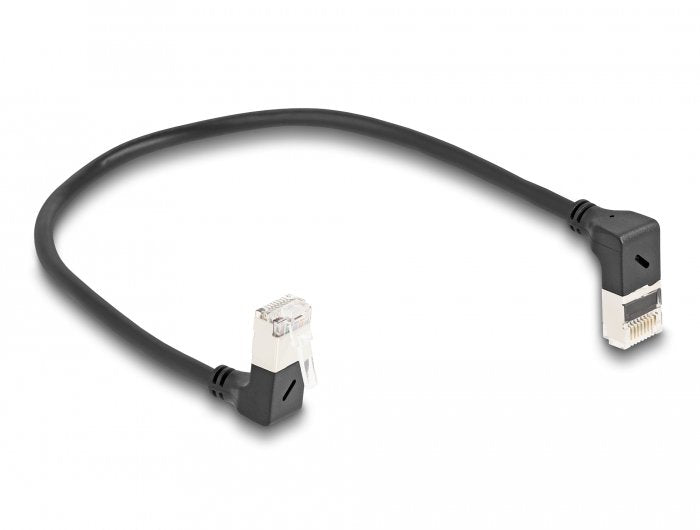 Delock Network Cable RJ45 CAT.6A S/FTP Slim 90° Oben / Unten Angular 0,25M