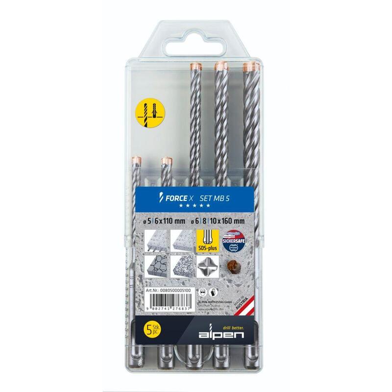 Taladro Broca Alpen Satz Sds + Force X MB 5 (805 + 815)