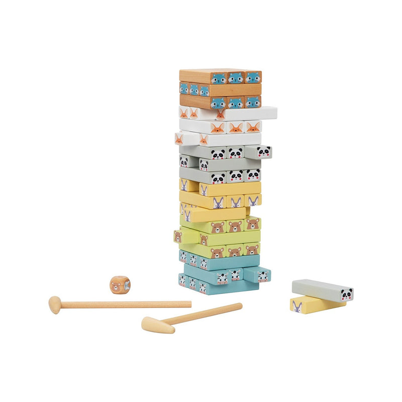 BusyKids Animal Block Tower Game