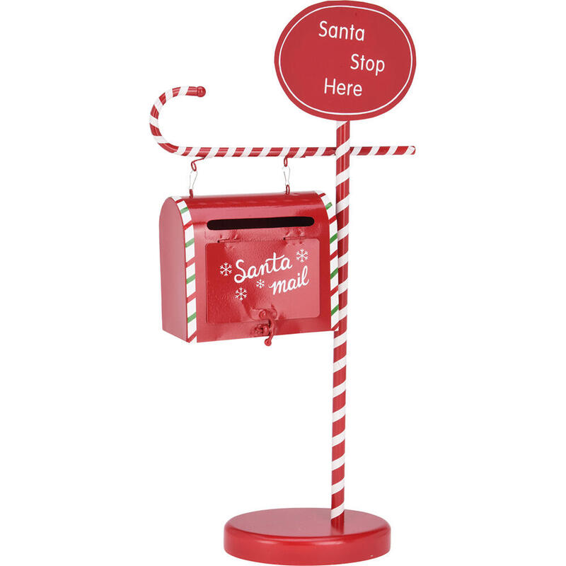 Buzon Decorativo Navidad Metal Rojo 51CM. Basics