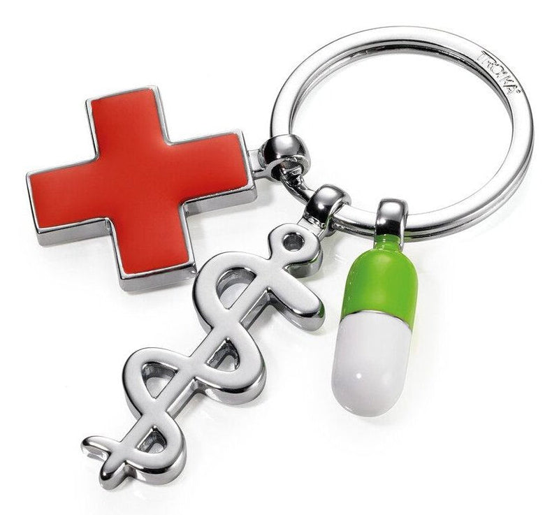 Troika Keyring Get Well Anilla Multicolour Silver
