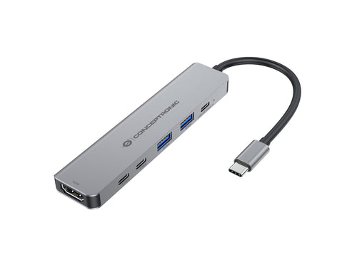 Conceptronic Docking USB-C DONN33G 1x HDMI 1x USB-C Pd 100W 2x USB-A 3.0 2x USB-C — image 1
