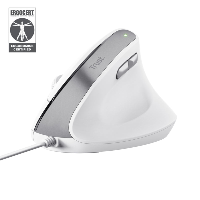 Trust Mouse Ergonómico Bayo Ii Up To 2400 DPI White