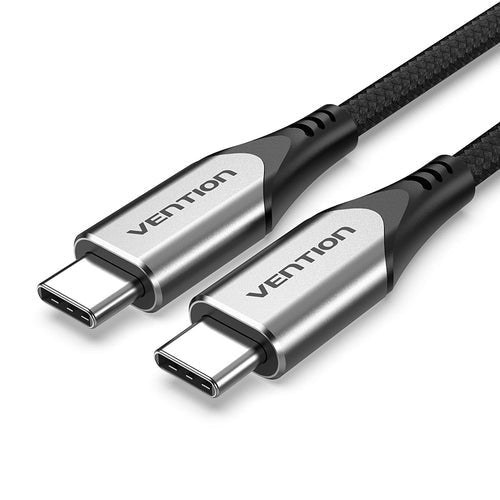 Vention USB-C 3.1M-M 3A Cable Cabl 60W Cotton Braided 1M Alu Gray — image 1