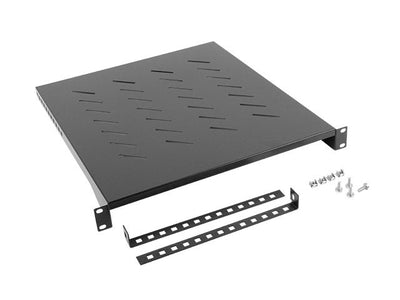 Lanberg Shelf Fixed 19 1U / 483X500MM Capacity Máxima Charging Up To 25KG Black — image 1