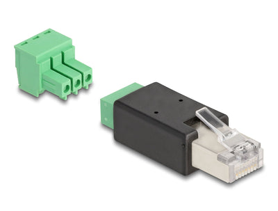 Delock 66607 Adapter RJ45 Male a Bloque Terminals 3 Pines 2 Pieces — image 1