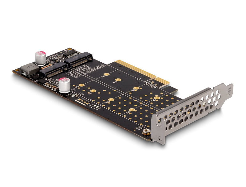 Pci Express X8 Card a 2 X Intern NVMe M.2 Key M - Bifurcation - Low Profile Formfaktor