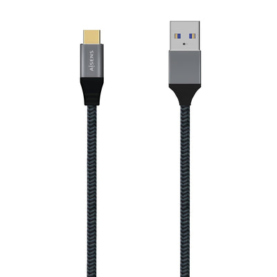 Aisens USB Cable 3.1 GEN2 Aluminium 10Gbps 3A - USB-C Male -a/M - 0.50M - Grey — image 1