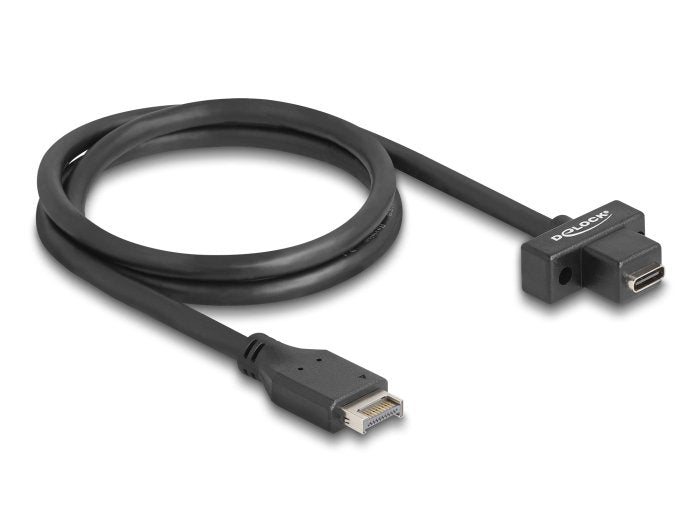 Delock 85776 USB Cable 10Gbps Type And Key a Male 20 Pines USB Type-c™ Panel Assembly Female 70CM