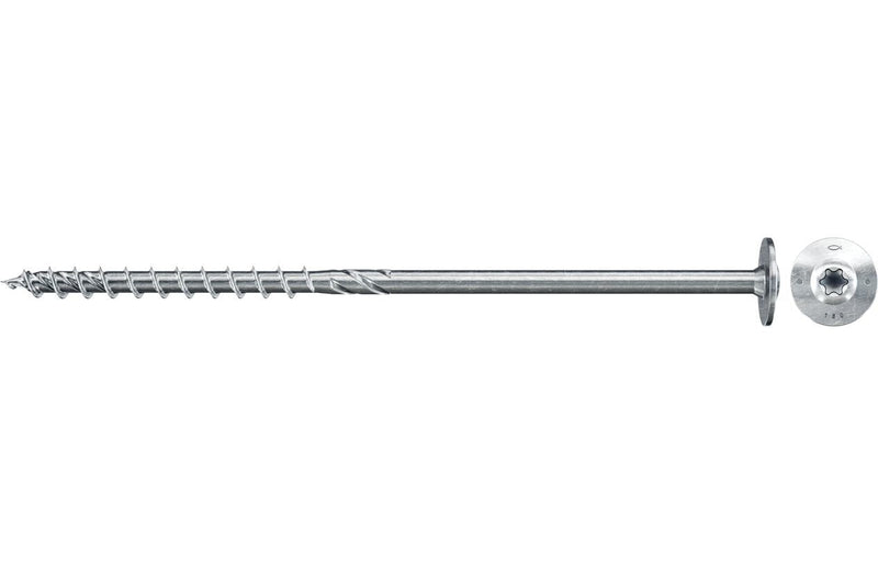 Fischer Screw Construcción Wood Powerfast Ii 10,0X100 Cabeza With Washer Tx 50 Pieces Rosca Parcial, Galvaniza