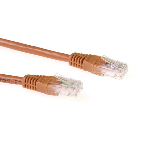 Brown 10 Meter U UTP CAT.6A Patch Cable With RJ45 Connectors