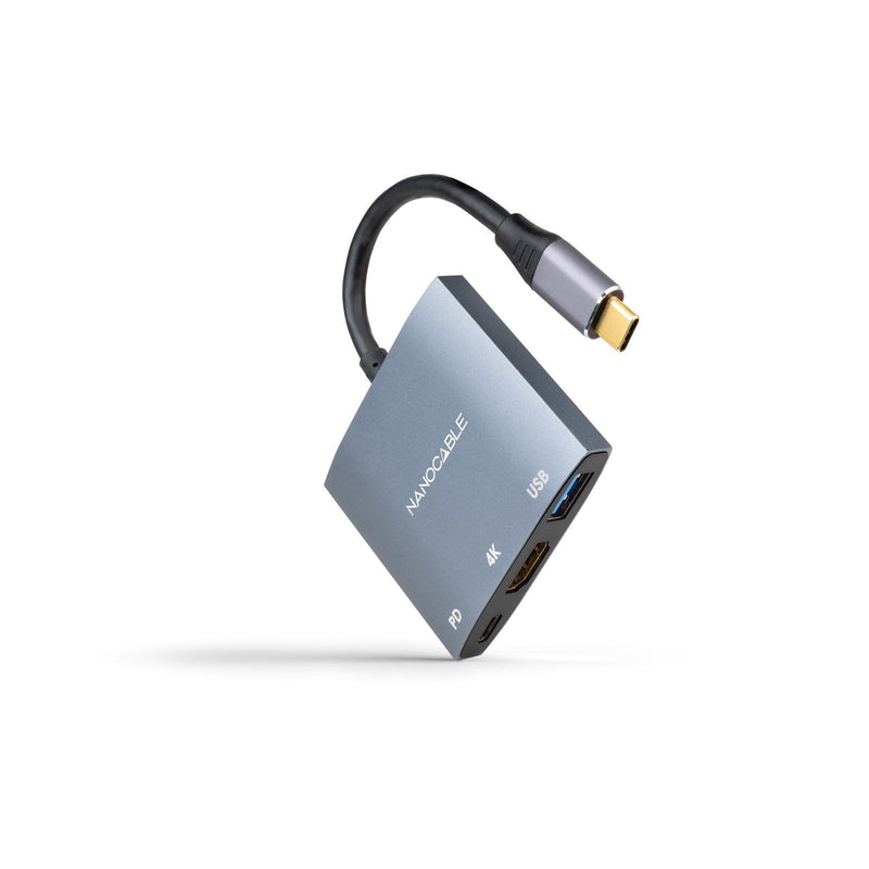 Nanocable Converter USB-C a Hdmi, USB 3.0 And USB-C Pd - Grey