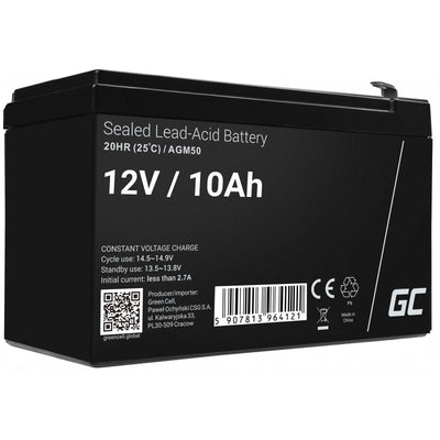 Green Cell Battery Agm Plomo Ácido 12V 10AH Libre Mantenimiento UPS And Sondas — image 1