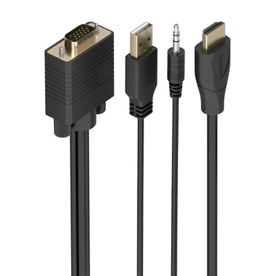 Aisens Cable Converter A115-1008 Svga Male USB Male Jack Male HDMI Male 1.5M Black — image 1