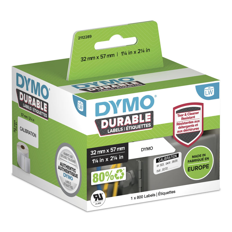 Dymo Durable White Label Printer Self-adhesive