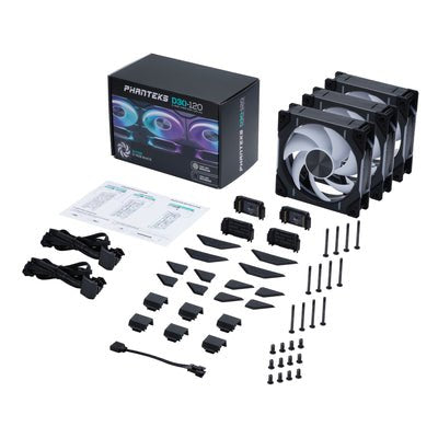 Phanteks Fan PC D30 120MMDRGB PWM Triple Fan Pack - Black