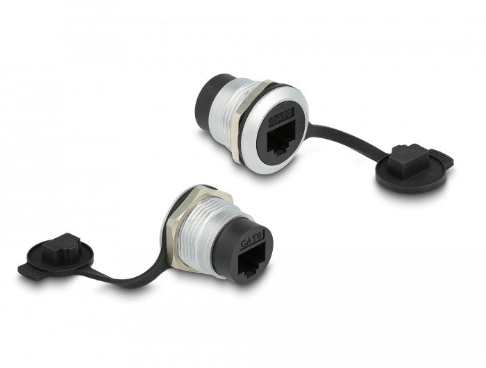 Delock RJ45 CAT.6 Connector Female Recessed With Cover Antipolvo