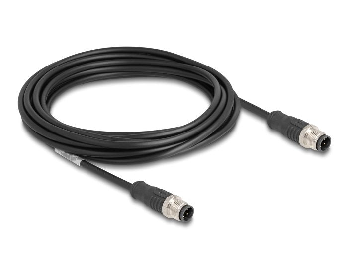 Delock 80849 Cable M12 Codificado D 4 Pin Male a Male Pvc 5M