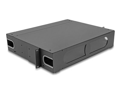 Delock 66752 Panel Conexiones 19 Fibre Optic With Window Visualización Without Equipar 2U Grey Oscuro — image 1