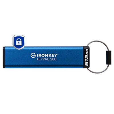 Kingston Ironkey Keypad 200 Unidad Flash USB Tipo a 3.2 Gen 1 (3.1 Gen 1) Azul