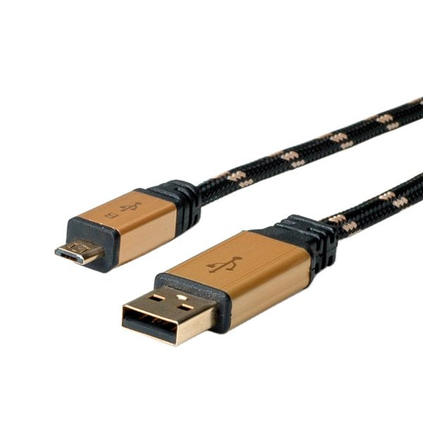 Roline Gold USB 2.0 Cable Type a St - Micro B St 1,8M