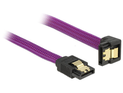Delock Cable SATA 6GB/S 50CM Violetat Un/Ge Metall Premium — image 1