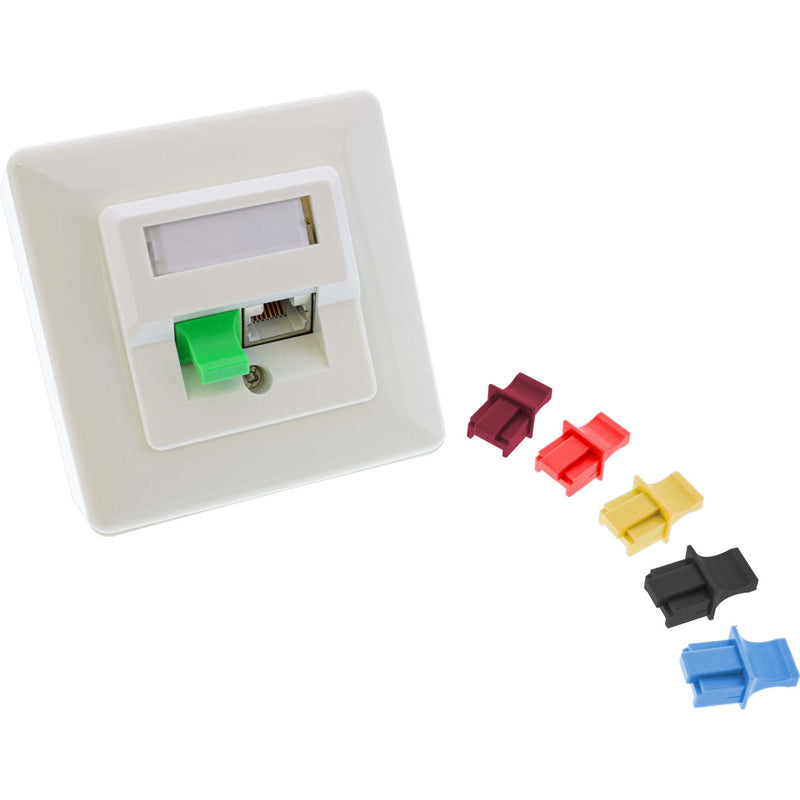 Inline Dust Cover Sockets RJ45 Green 10 Units