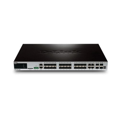 D-link DGS-3620-28SC/Si 24-PORT Sfp Layer 3 Managed Gigabit Switch, 4 Combo 1000BASET/Sfp, 4 10GE Sfp + (stand