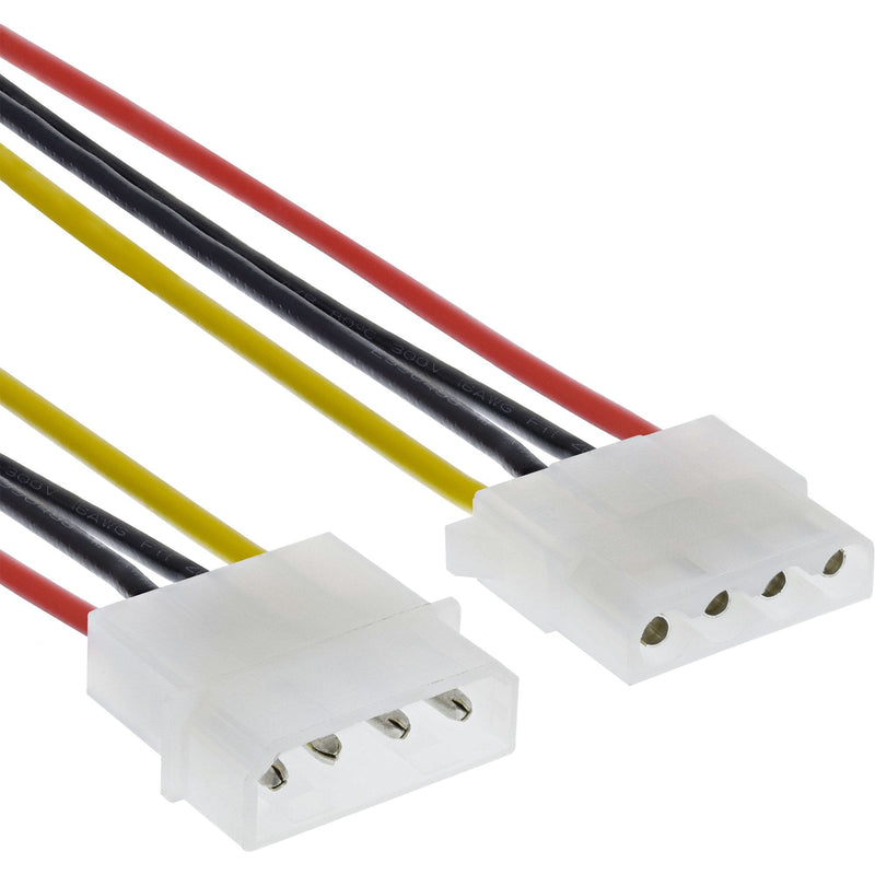 Inline Cable Extensión Power Supply Molex 4 Pines Male a Female 1M