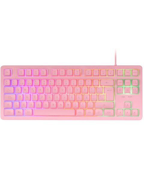 Mars Gaming Keyboard Spanish Hibrido Mecanico F-rgb MK023ES Pink Keys H-mech/ Compacto/ Iluminación Frgb — image 1