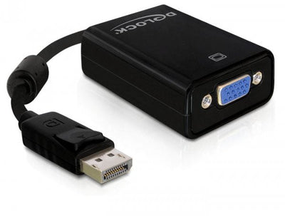 Delock Adapter DisplayPort 1.2 Male VGA Female Black — image 1