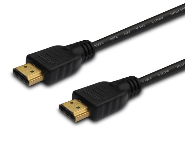 Savio CL-05 HDMI Cable Black Golden 1.4 3D Ethernet 4KX2K 2M
