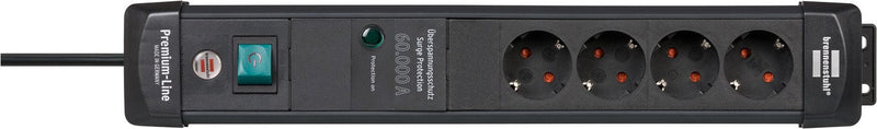 Brennenstuhl Power Strip 1951140300 Base Múltiple 1,8M 4 Salidas AC Indoor Black