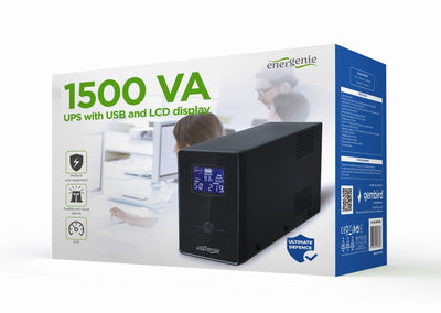 Gembird UPS With Screen LCD And Usb, 1500VA Sw — image 1
