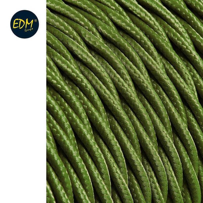 Cable Textil Trenzado 2X0,75MM C-18 Green Seda 5M