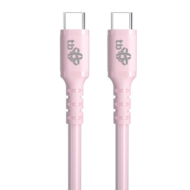 USB Cable C - USB C 60W Gel 1M Rosaowy