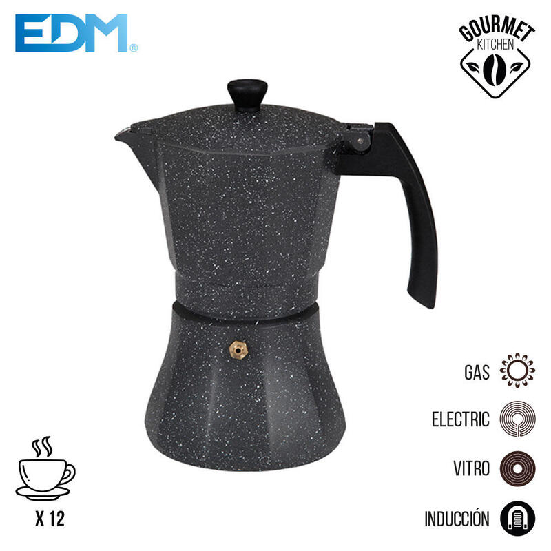 EDM Coffee Machine Aluminium 12 Cups Induccion.