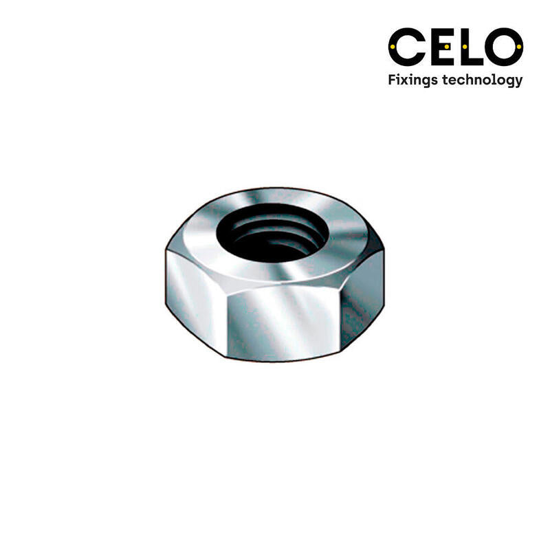 Celo Box 1000 Unid. Nut Hexagonal Din/Ref 934 Ø4MM Zincado
