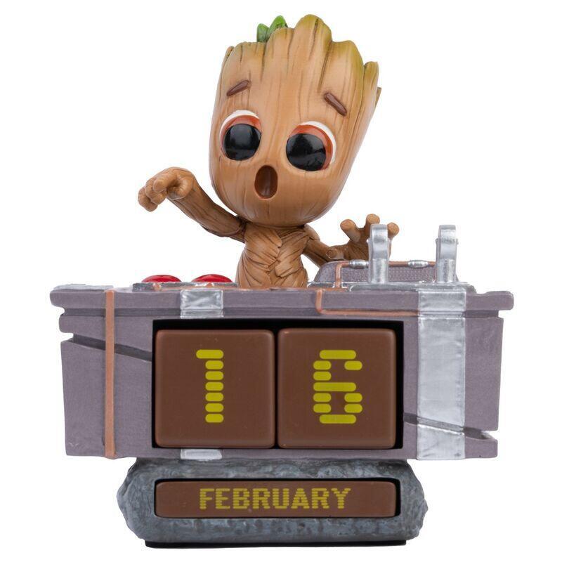 Calendario Perpetuo 3D Groot Death Button - Guardianes Galaxia Marvel