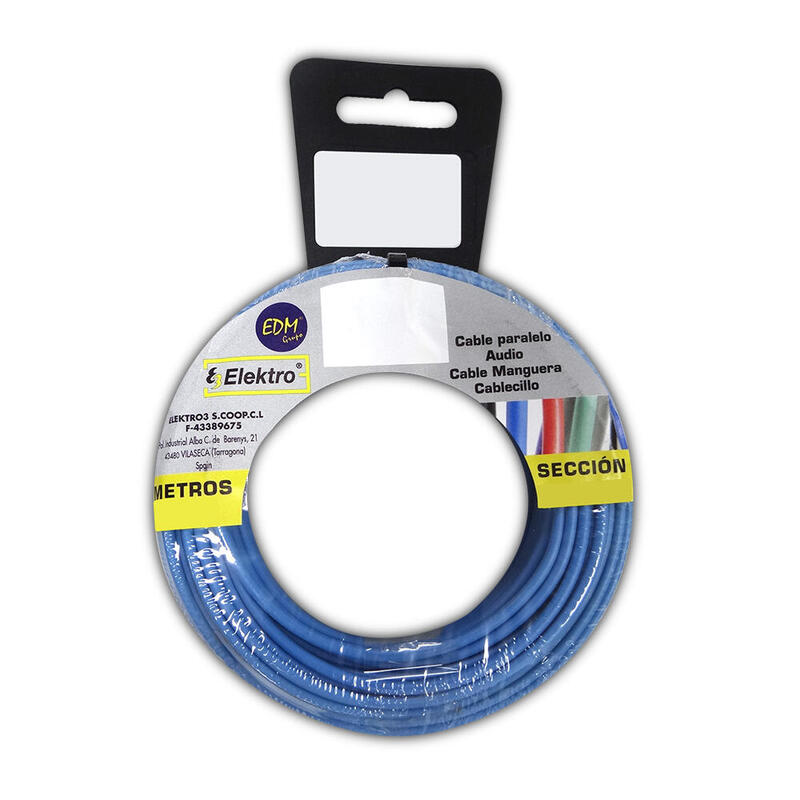 Film Roll Cablecillo Flexible 6MM Blue Libre Halógenos 10M