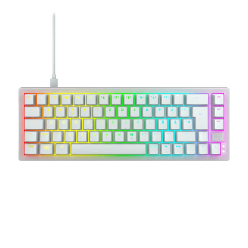 Cherry Xtrfy K5V2, Keyboard Gaming White Disposición de, Cherry MX2A Silent Network CX-K5V2-RGB-CPT-TPWHITE-R- — image 1