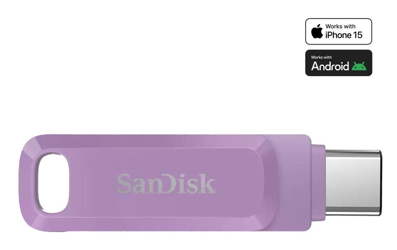 SanDisk Ultra Dual Drive Go Unit Flash USB 512GB USB 3.2 Gen 1 / USB-C Lavanda