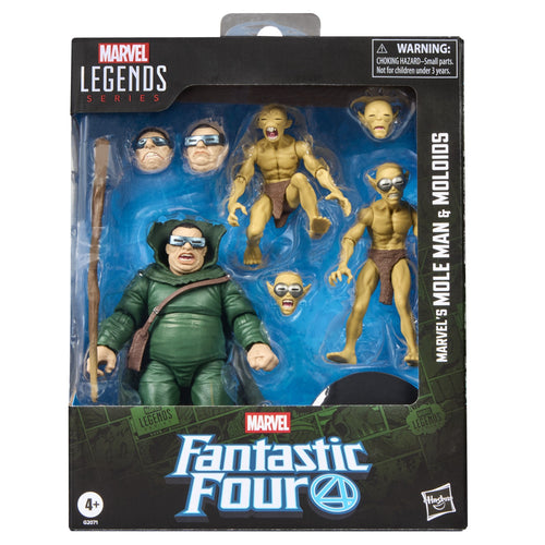 Hasbro Pack 3 Figuras Marvel Legends Series Fantastic Four Marvel's Mole Man & Moloids — image 1