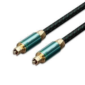 Vention Cotton Braided Optical Cabl Fiber Audio Cable 2M Green Coppe
