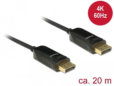 Delock Cable Óptico Activo DisplayPort 1.2 Male 4K 60 HZ 20M — image 1